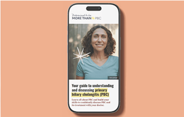 a mobile phone on a peach background with a woman (actor portrayal)