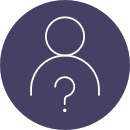 icon of profile image with a question mark