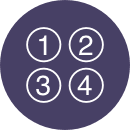 icon with the numbers 