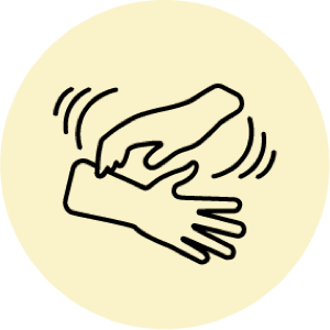 icon of person experiencing itchy skin, a common PBC symptom