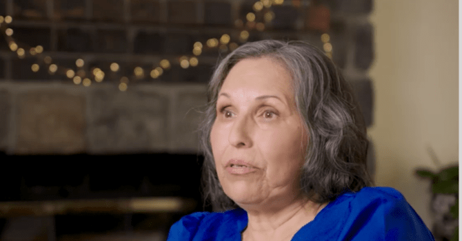 woman sharing her experience