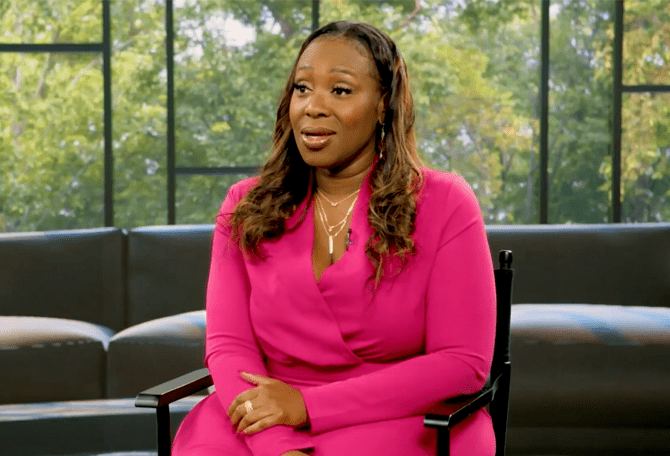 a woman discussing her PBC diagnosis