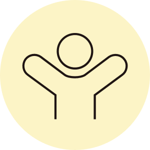 icon of a person with their arms out